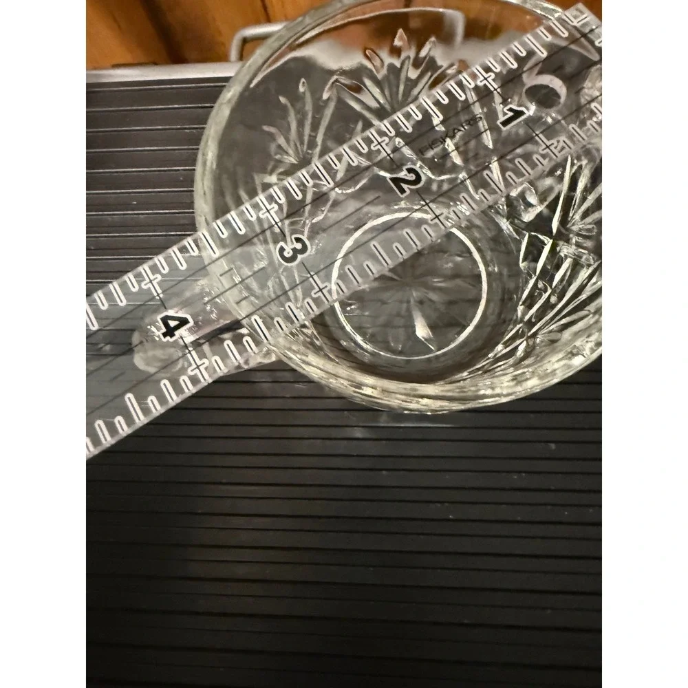 Vintage Anchor Hocking Pressed Glass  EAPC Open Sugar Bowl Diamond‎ Point Fan